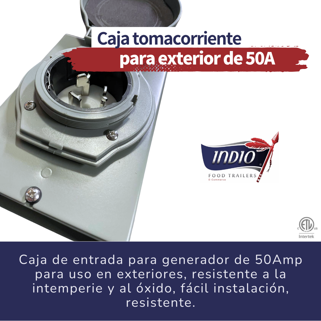 Tomacorriente Caja de entrada de Energía para Generador De 50A