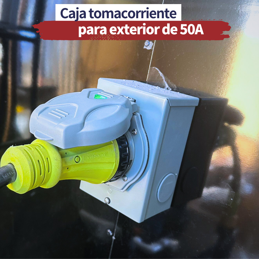 Tomacorriente Caja de entrada de Energía para Generador De 50A