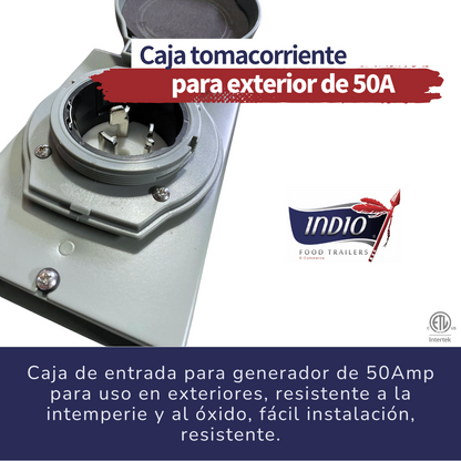 Tomacorriente Caja de entrada de Energía para Generador De 50A